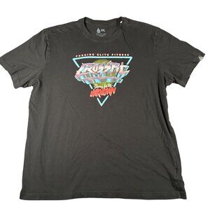 Reebok Crossfit 2XL Black Cotton Short Sleeve Crew Neck Graphic Tee